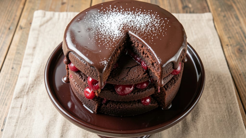 Cherry Chocolate Cake Recipe From Scratch: Velvety Layers and Molten Cherry Swirls
