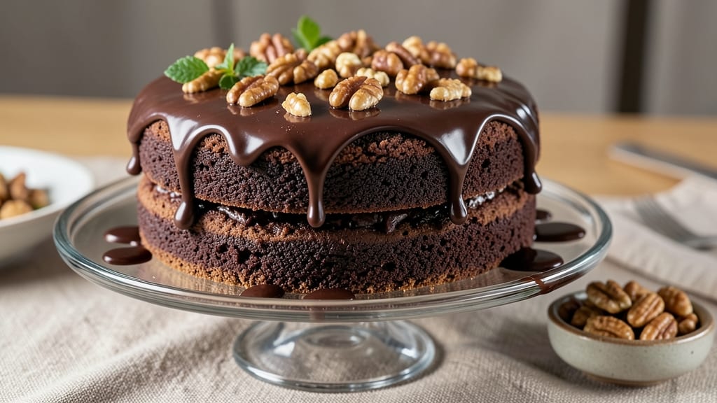 Best Chocolate Cake With Nuts Recipe: Fudgy Layers and Crunchy Nutty Pockets