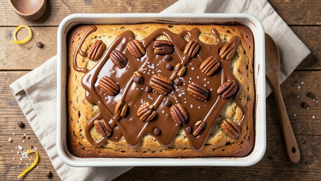 Baker's German Chocolate Sheet Cake Recipe: Celery-Pepper Crunch in Every Layer