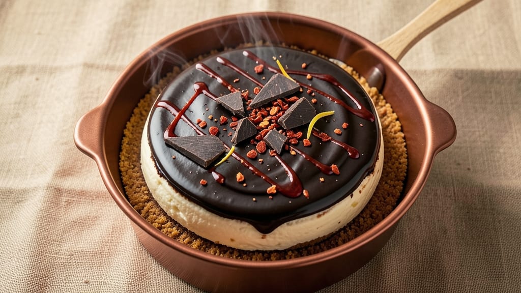 Chili Chocolate Cheesecake Recipe: Spiced Depth and Molten Layers in One Bite