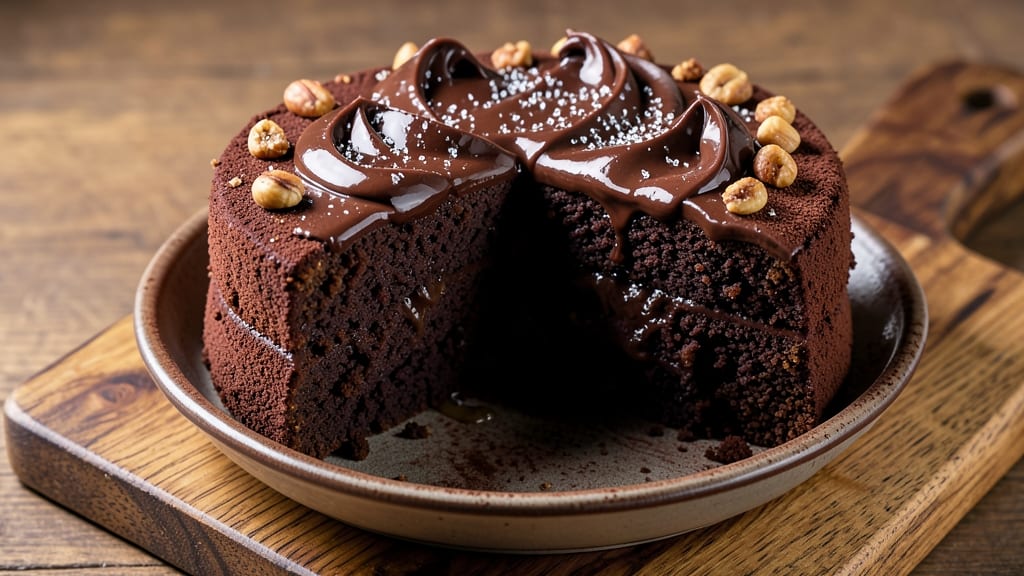 Bigger Bolder Baking Chocolate Cake Recipe: Triple-Layered Height With Crunchy Ganache Topping