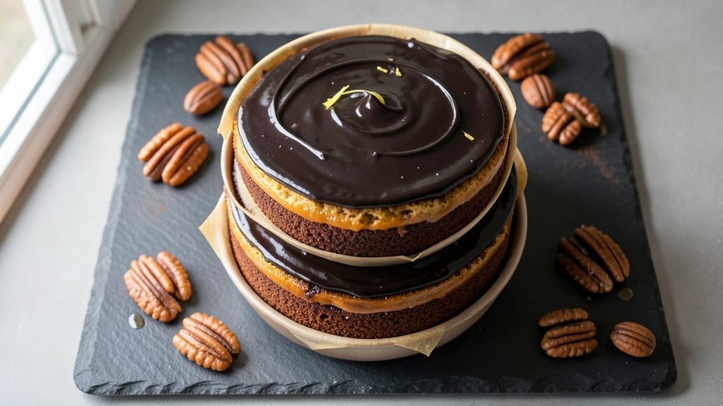 Bobby Flay's German Chocolate Cake Recipe: Triple-Layered Richness With Pecan Swirls