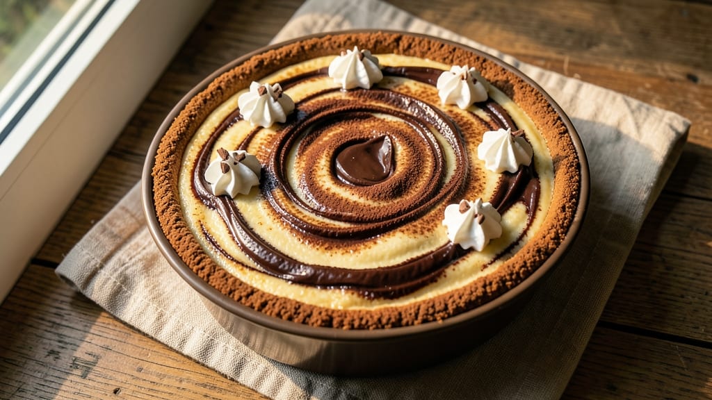 Baked Chocolate Swirl Cheesecake Recipe: Swirled Marble Magic With Crispy Top