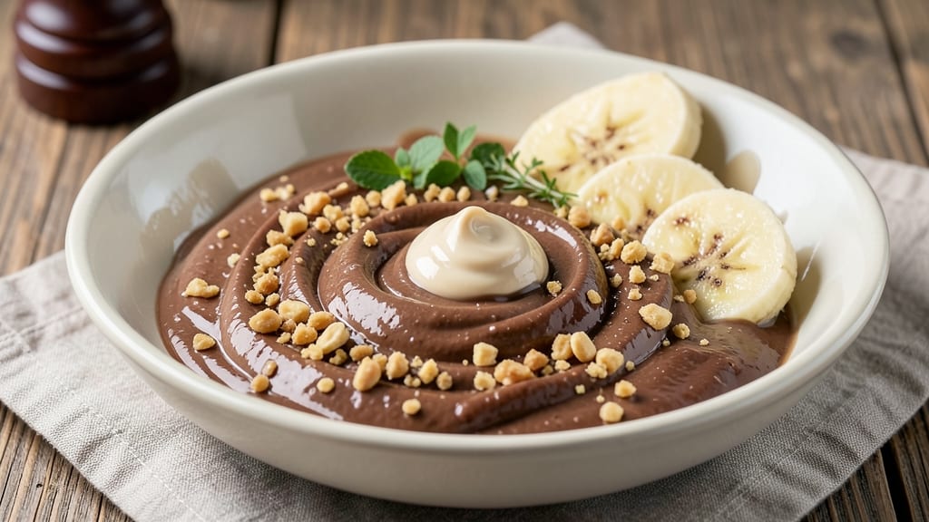 Banana Chocolate Dip Recipe: Fudgy Swirls With Nutty Crunch Topping