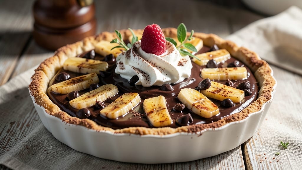 Banana Chocolate Tart Recipe: Crisp Crust Holds Molten Cocoa Rivers