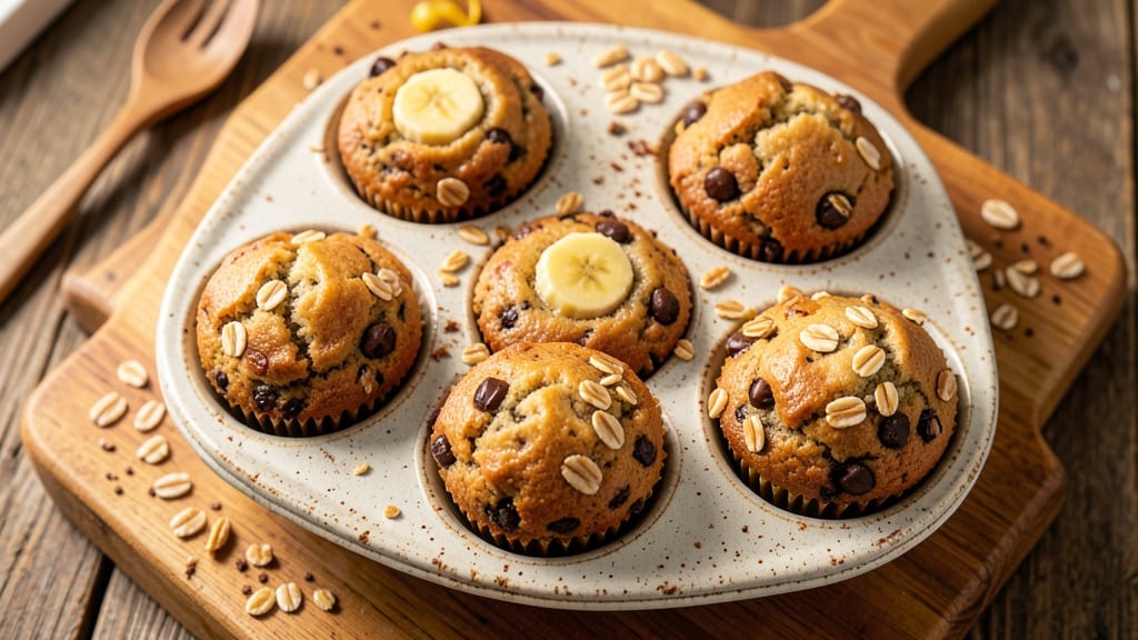 Banana Chocolate Chip Oatmeal Muffins Recipe: Moist, Spiced, and Packed With Warm Vanilla Notes