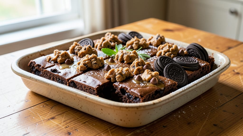 Brownie Recipe With Chocolate Chip Cookie Dough and Oreos: Triple-Layered Indulgence