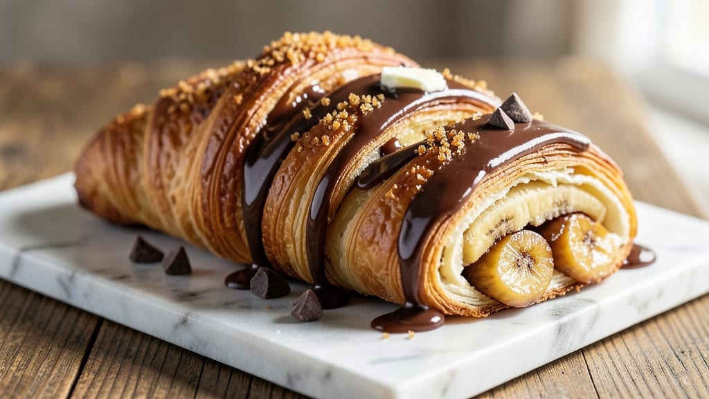 Banana Chocolate Croissant Recipe: Flaky Layers with Gooey Caramelized Fillings