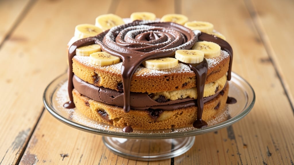 Banana Chocolate Swirl Cake Recipe: Melted Chocolate Rivers in Fluffy Layers