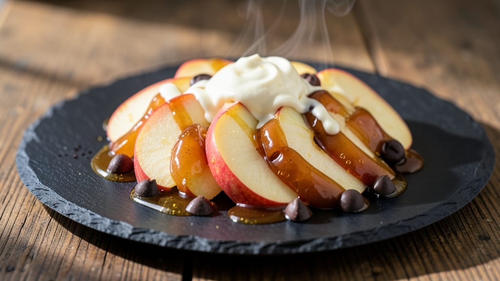 Caramel Chocolate Apple Slices Recipe: Crunchy Celery Bites With Molten Drizzle