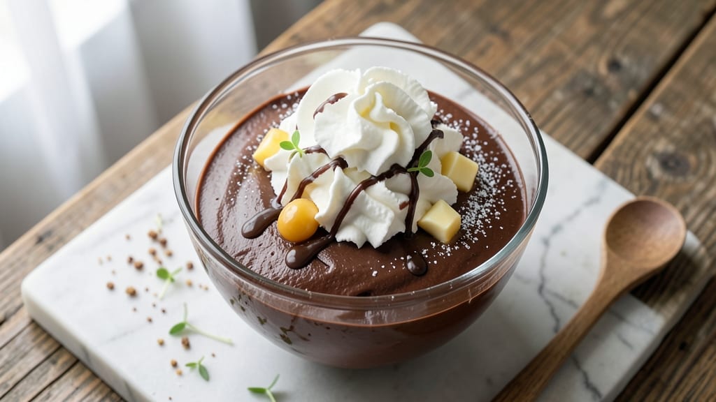 Bitter Chocolate Mousse Recipe: Velvety Dark Depth With Whipped Cream Topping