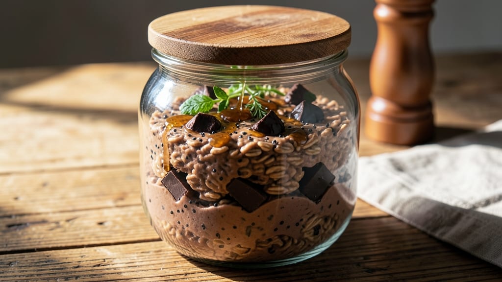 Brekki Dark Chocolate Overnight Oats Recipe: Fudgy Cocoa Crunch Without the Baking