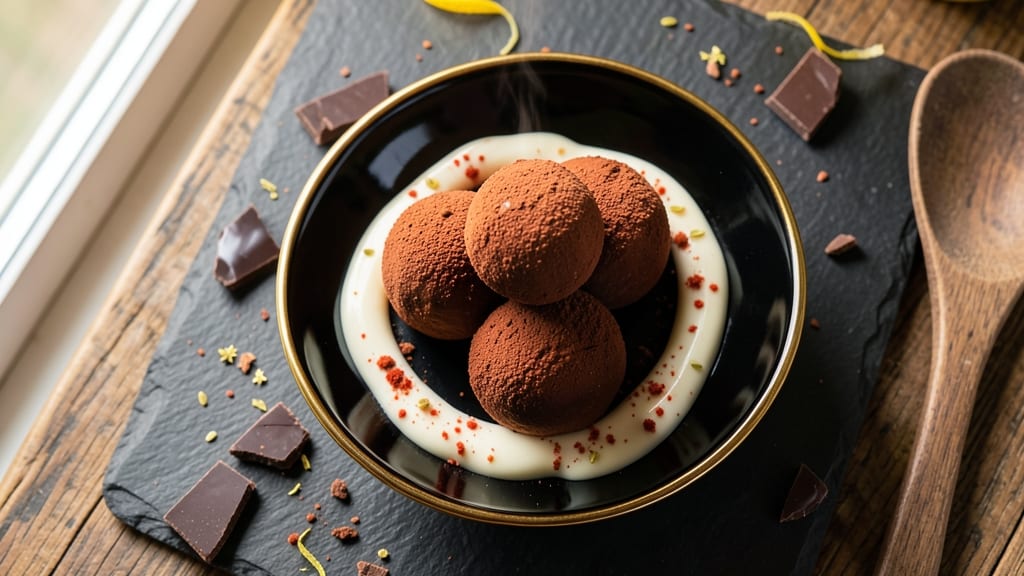 Chili Chocolate Truffle Recipe: Deep Cocoa Heat With Crunchy Celery Topping