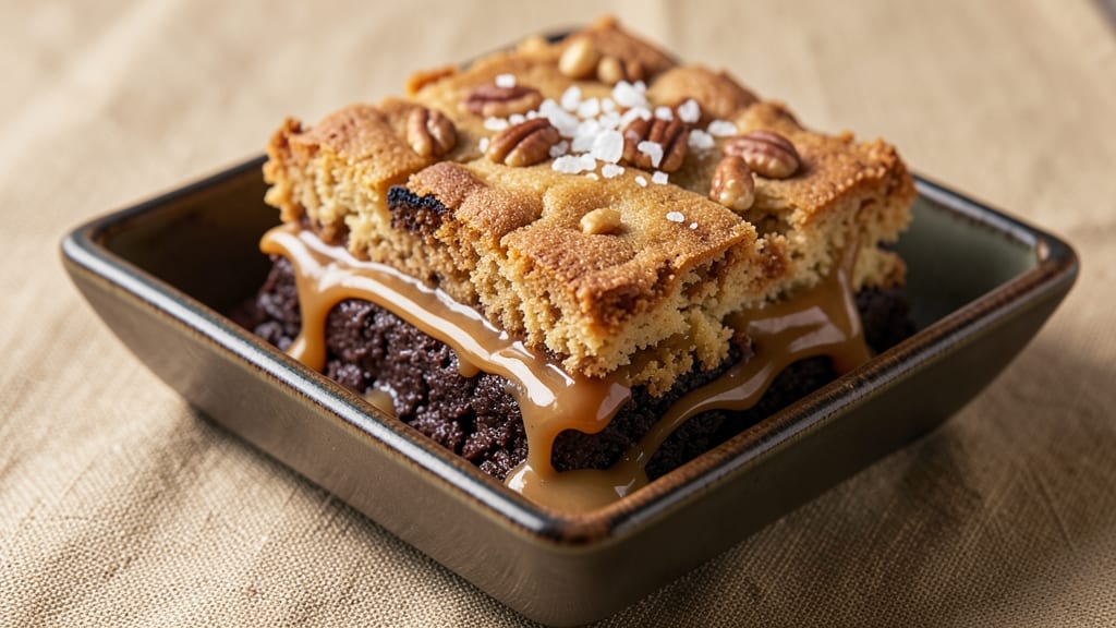 Caramel Brownie Recipe with German Chocolate Cake: Nutty Crunch and Fudgy Layers in One Bite
