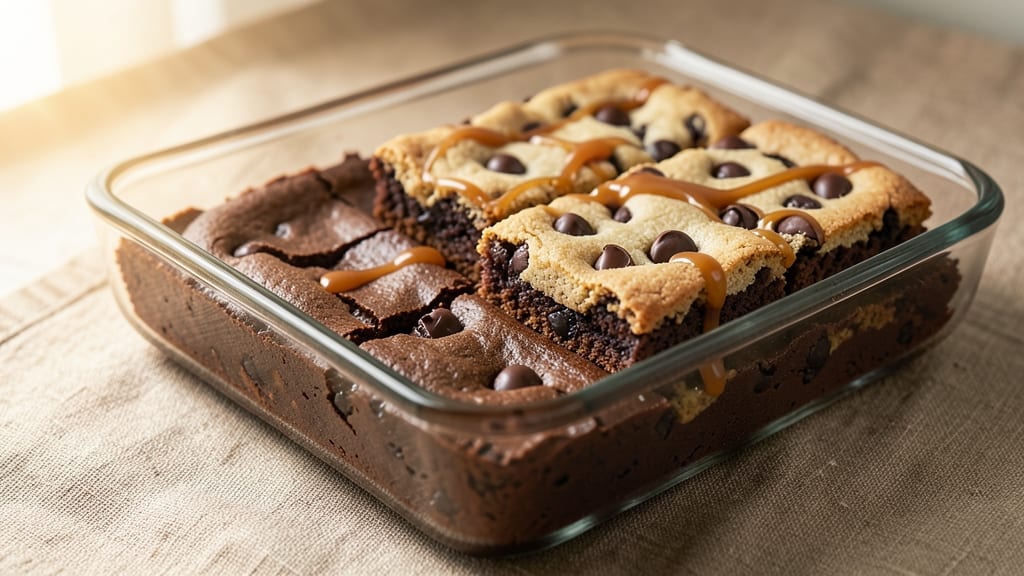 Brownie-Chocolate Chip Cookie Bars Recipe: Fudgy Bottoms and Crunchy Top Layers