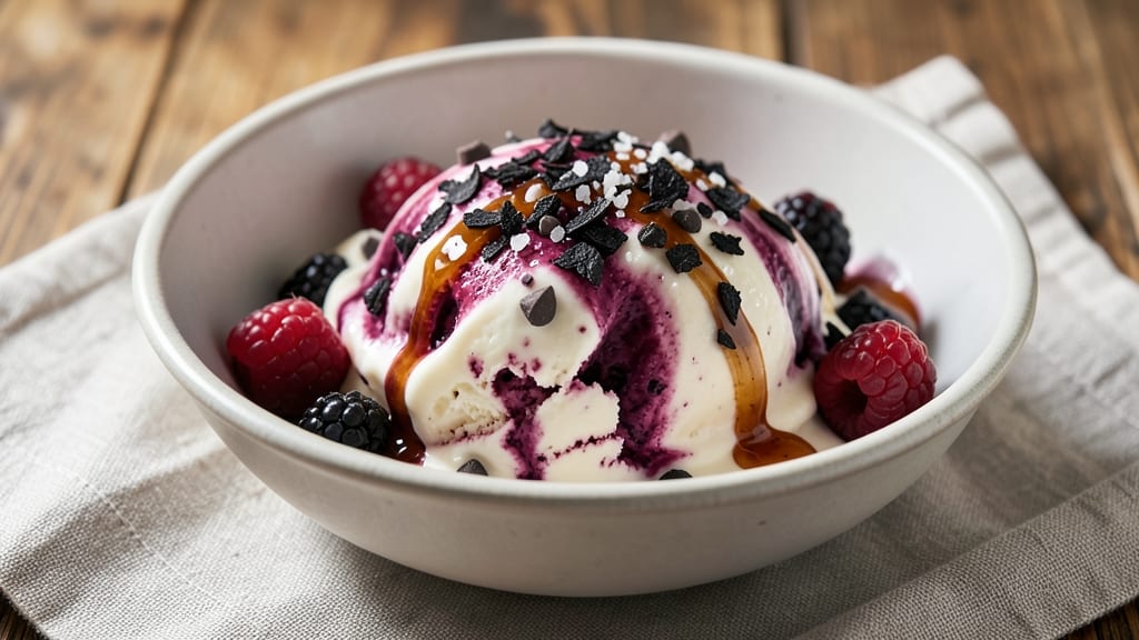 Black Raspberry Chocolate Chip Ice Cream Recipe: Deep Berry Swirls With Melty Chunks