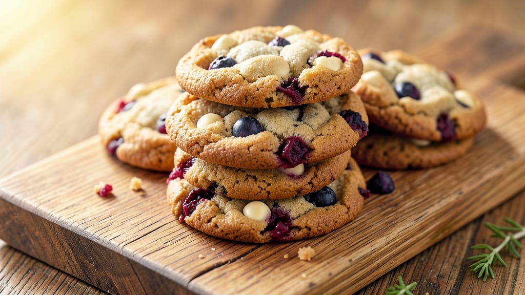 Blueberry White Chocolate Chip Cookies Recipe: Triple-Layered Joy With Juicy Berries