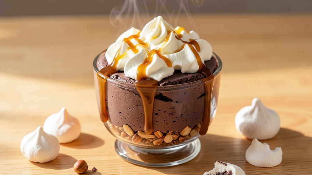 Caramel Chocolate Mousse Recipe: Silky Swirls With Crunchy Topping Twist