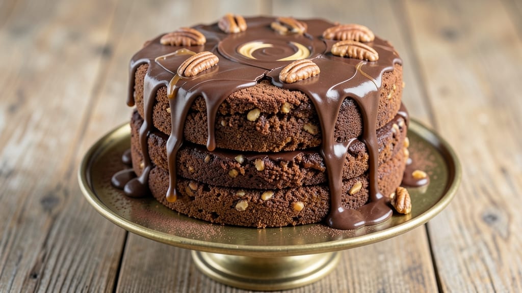 Baker's Semi-Sweet German Chocolate Cake Recipe: Pecan-Studded Layers With Caramelized Top